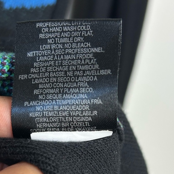 TIBI Xs Geometric Pattern Long Sleeve Sweater Dress Women Old Money Modal cotton - Picture 11 of 15